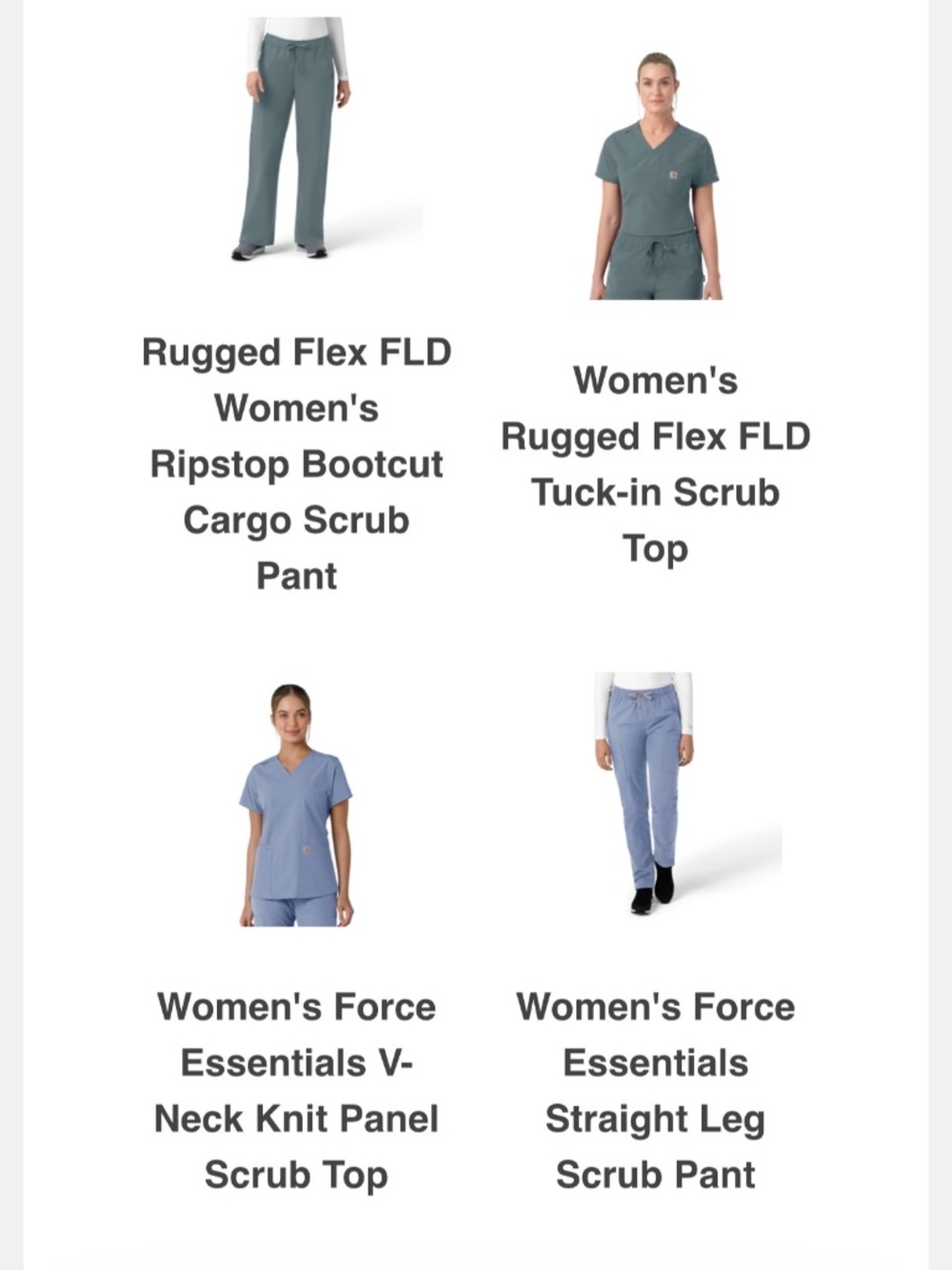 Carhartt Women’s scrub bundle (two sets of scrubs, XS)